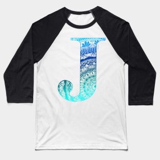 Mandala Letter Capital J Baseball T-Shirt